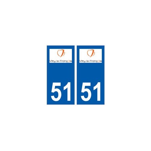 51 Vitry-le-François logo autocollant plaque stickers ville