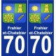 70 Frahier-et-Chatebier coat of arms sticker plate stickers city