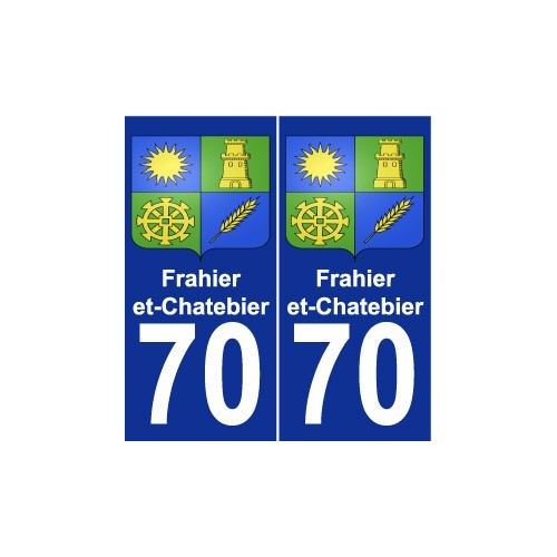 70 Frahier-et-Chatebier blason autocollant plaque stickers ville - Foto 3 di 3