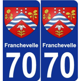 70 Franchevelle blason autocollant plaque stickers ville