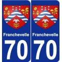 70 Franchevelle stemma adesivo piastra adesivi città