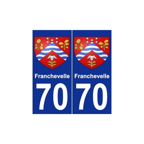 70 Franchevelle wappen aufkleber typenschild aufkleber stadt