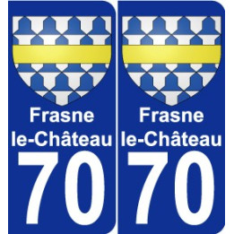 70 Frasne-le-Château escudo de armas de la etiqueta engomada de la placa de pegatinas de la ciudad
