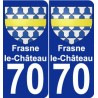 70 Frasne-le-Château blason autocollant plaque stickers ville