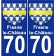 70 Frasne-le-Château wappen aufkleber typenschild aufkleber stadt