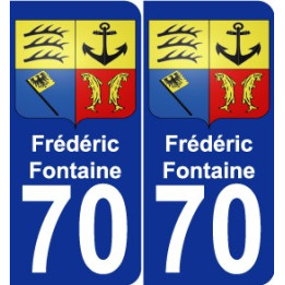 70 Frédéric-Fontaine coat of arms sticker plate stickers city