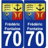 70 Frédéric-Fontaine wappen aufkleber typenschild aufkleber stadt