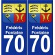70 Frédéric-Fontaine stemma adesivo piastra adesivi città