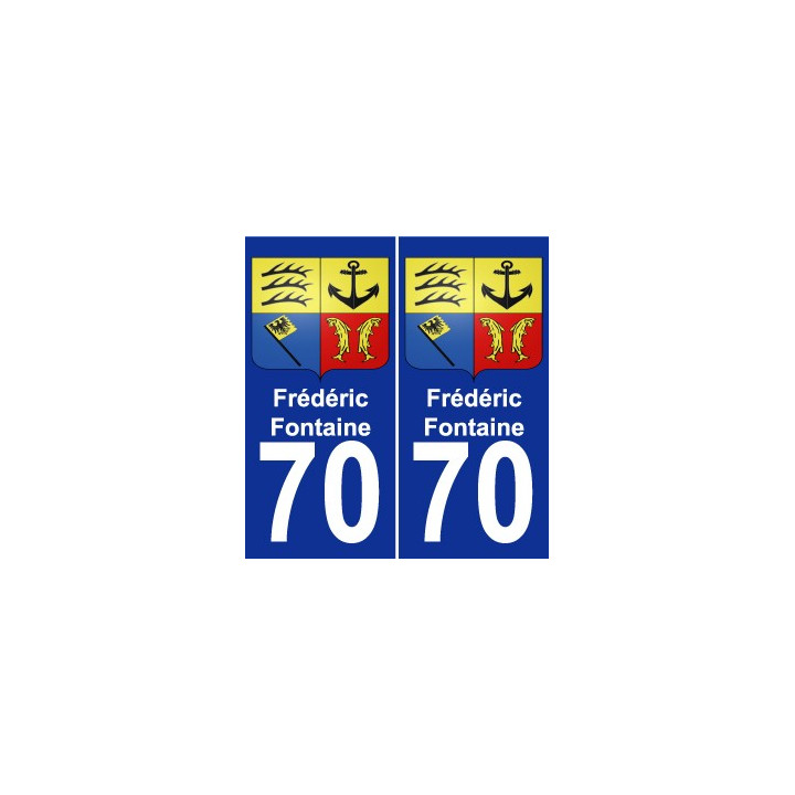 70 Frédéric-Fontaine coat of arms sticker plate stickers city