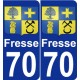 70 Fresse coat of arms sticker plate stickers city