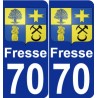 70 Fresse blason autocollant plaque stickers ville