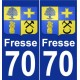 70 Fresse blason autocollant plaque stickers ville
