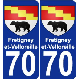 70 Fretigney-et-Velloreille blason autocollant plaque stickers ville