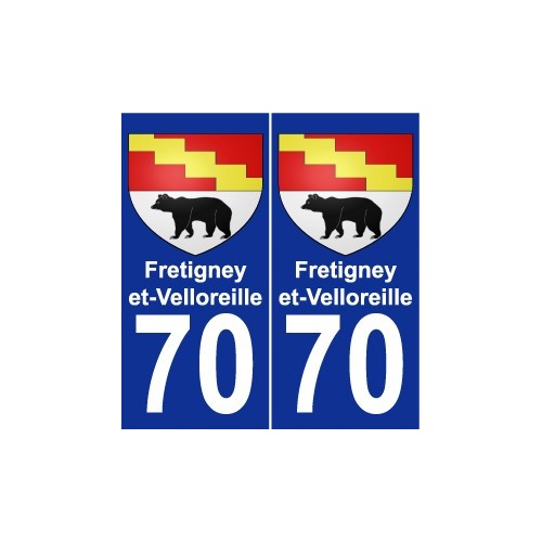 70 Fretigney-et-Velloreille blason autocollant plaque stickers ville