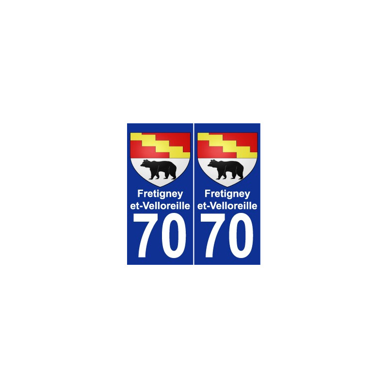 70 Fretigney-et-Velloreille wappen aufkleber typenschild aufkleber stadt
