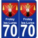 70 Frotey-les-Lures stemma adesivo piastra adesivi città