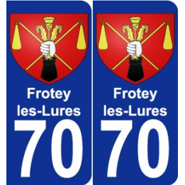 70 Frotey-les-Lures escudo de armas de la etiqueta engomada de la placa de pegatinas de la ciudad