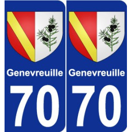 70 Genevreuille blason autocollant plaque stickers ville