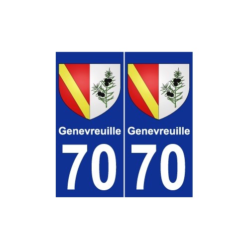 70 Genevreuille stemma adesivo piastra adesivi città