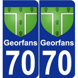 70 Georfans blason autocollant plaque stickers ville