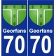 70 Georfans coat of arms sticker plate stickers city