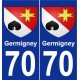 70 Germigney blason autocollant plaque stickers ville