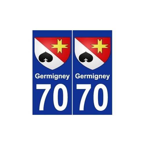 70 Germigney blason autocollant plaque stickers ville
