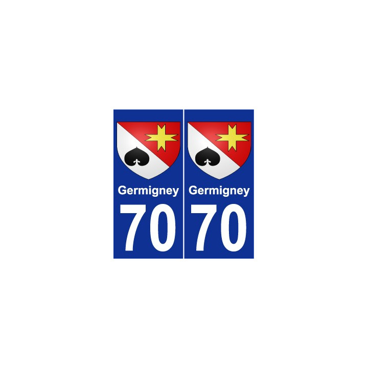 70 Germigney coat of arms sticker plate stickers city