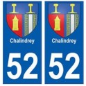 52 Chalindrey blason autocollant plaque stickers ville