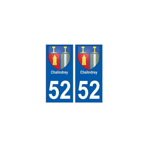 52 Chalindrey blason autocollant plaque stickers ville