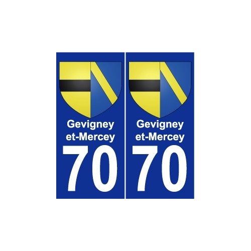 70 Gevigney-et-Mercey blason autocollant plaque stickers ville