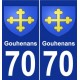 70 Gouhenans stemma adesivo piastra adesivi città