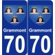 70 Grammont blason autocollant plaque stickers ville