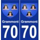 70 Grammont stemma adesivo piastra adesivi città