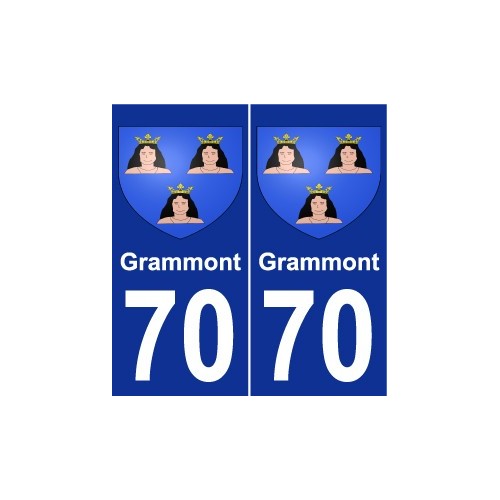 70 Grammont blason autocollant plaque stickers ville