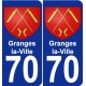 70 Granges-la-Ville coat of arms sticker plate stickers city