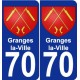 70 Granges-la-Ville stemma adesivo piastra adesivi città