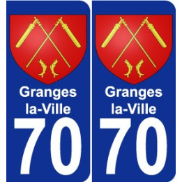 70 Granges-la-Ville blason autocollant plaque stickers ville