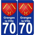 70 Granges-la-Ville blason autocollant plaque stickers ville