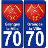 70 Granges-la-Ville stemma adesivo piastra adesivi città