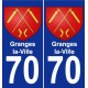 70 Granges-la-Ville blason autocollant plaque stickers ville