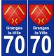 70 Granges-la-Ville blason autocollant plaque stickers ville