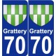 70 Grattery coat of arms sticker plate stickers city