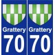 70 Grattery coat of arms sticker plate stickers city