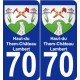 70 Haut-du-Them-Château-Lambert blason autocollant plaque stickers ville