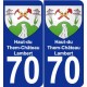 70 Haut-du-Them-Château-Lambert coat of arms sticker plate stickers city