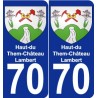 70 Haut-du-Them-Château-Lambert stemma adesivo piastra adesivi città
