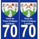 70 Haut-du-Them-Château-Lambert blason autocollant plaque stickers ville