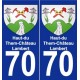 70 Haut-du-Them-Château-Lambert coat of arms sticker plate stickers city