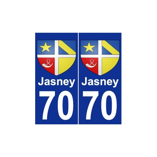 70 Jasney blason autocollant plaque stickers ville